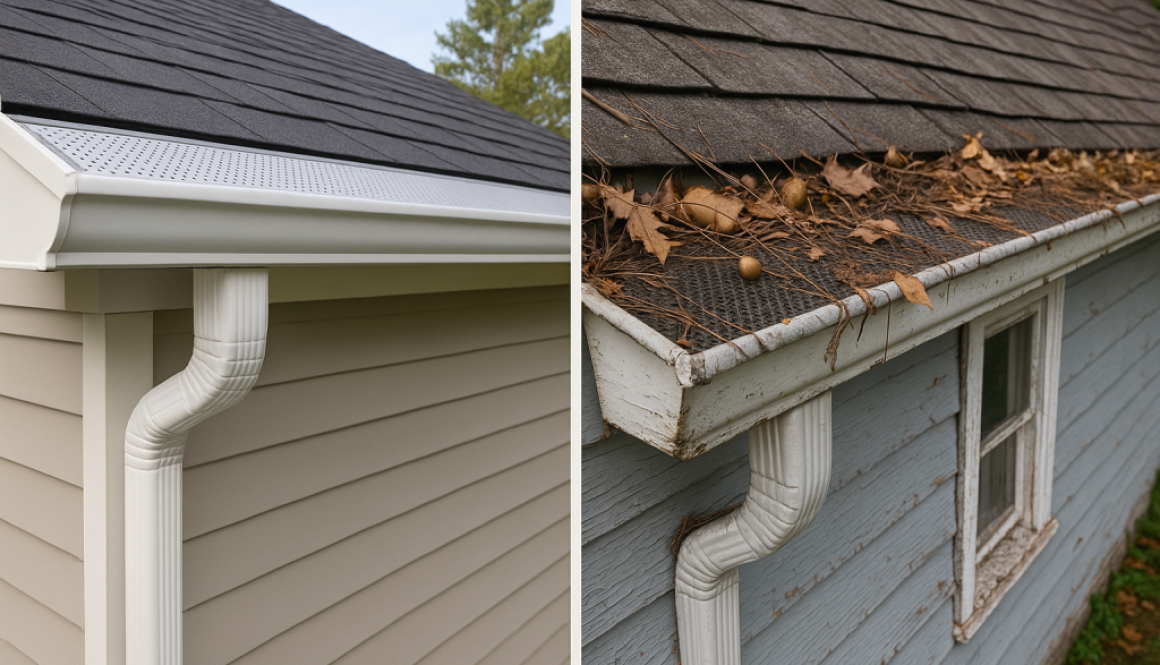 gutter care with gutter guards on Delmarva