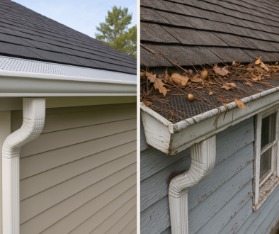 gutter care with gutter guards on Delmarva
